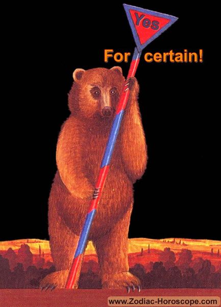 The bear answers yes